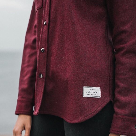 Anian Tops - Anian Women's Modern Melton Wool Shirt